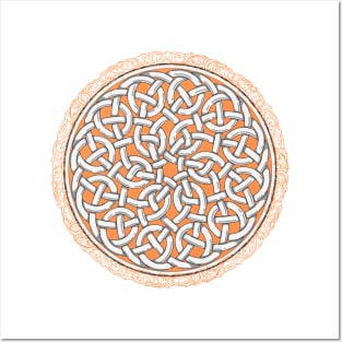 Orange Celtic Knot Posters and Art